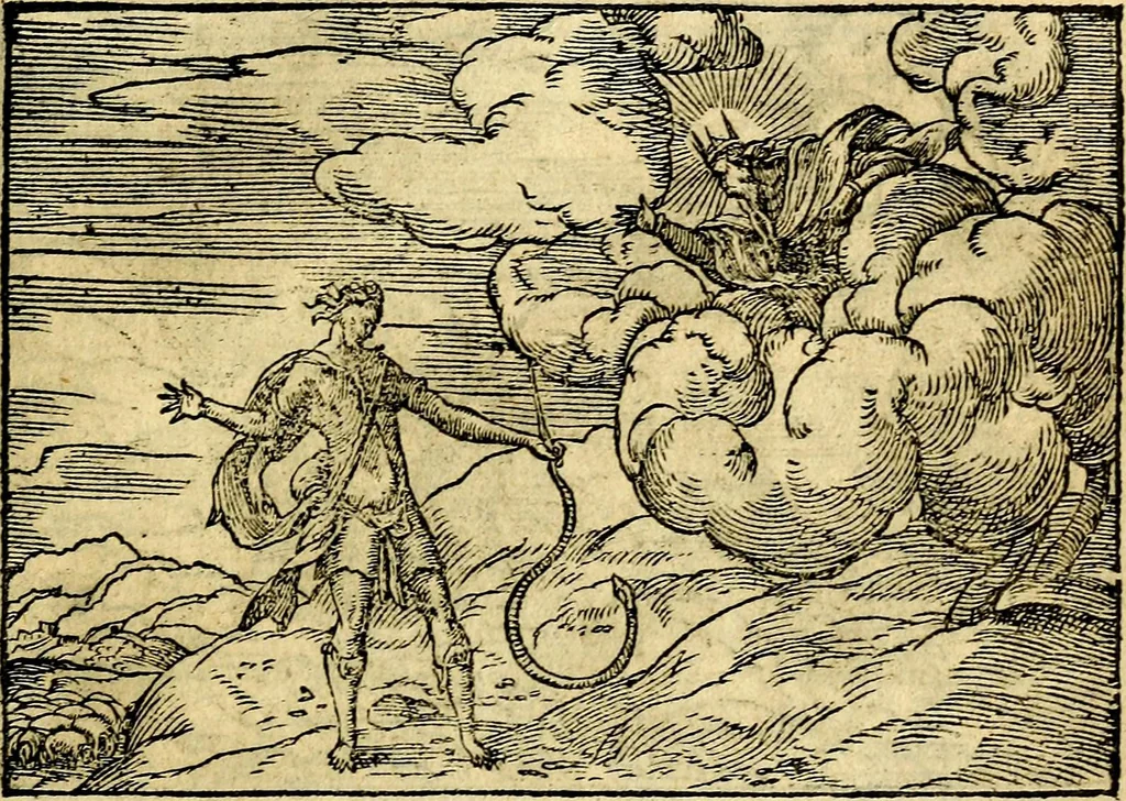 An illustration from Historiarvm memorabilivm ex Exodo, sequentibusq́ [] libris descriptio, 1558, leaf 22