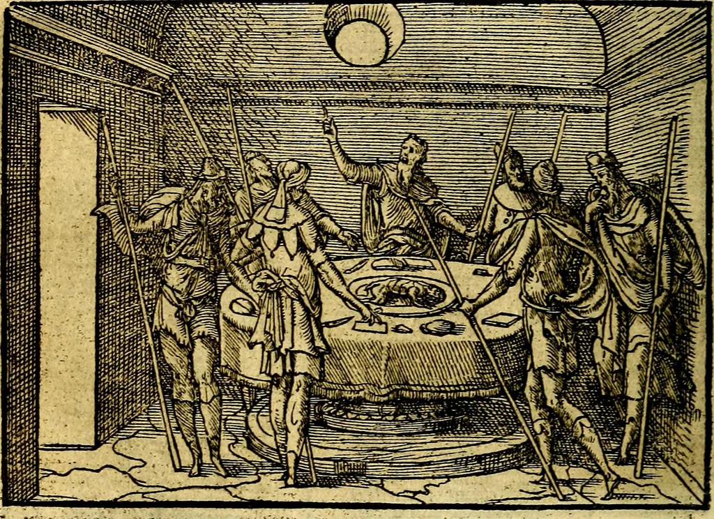 An illustration from Historiarvm memorabilivm ex Exodo, sequentibusq́ [] libris descriptio, 1558, leaf 39