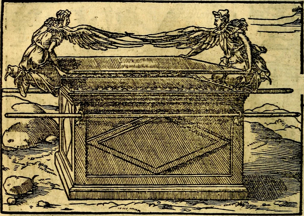 An illustration from Historiarvm memorabilivm ex Exodo, sequentibusq́ [] libris descriptio, 1558, leaf 77