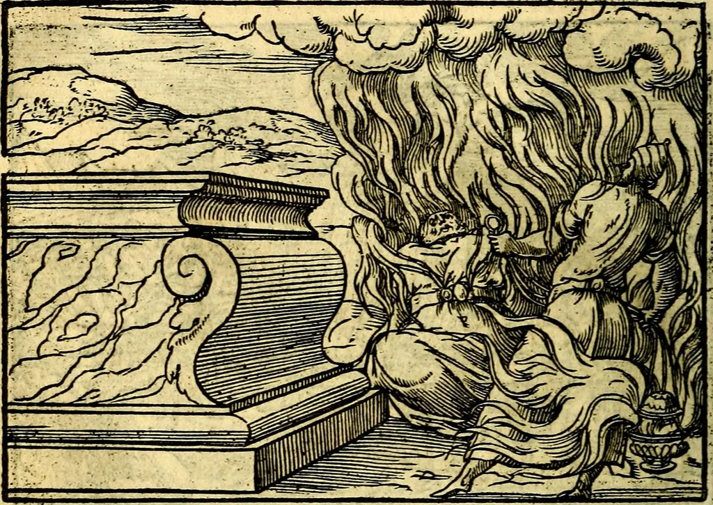 An illustration from Historiarvm memorabilivm ex Exodo, sequentibusq́ [] libris descriptio, 1558, leaf 89