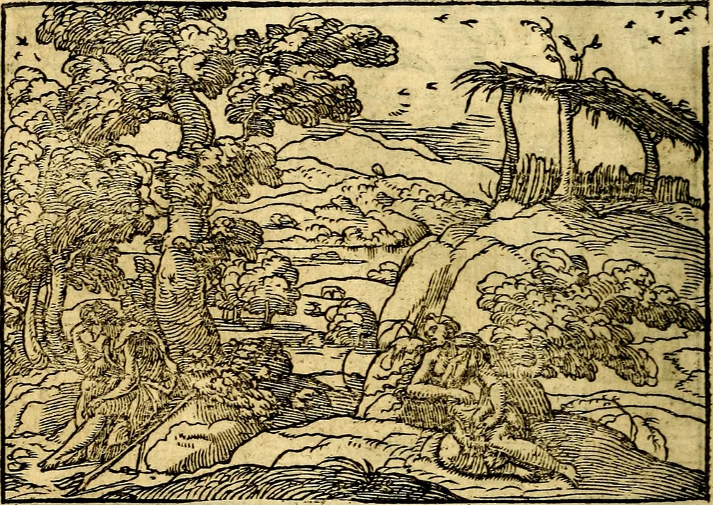 An illustration from Historiarvm memorabilivm ex Genesi descriptio, 1558, leaf 13