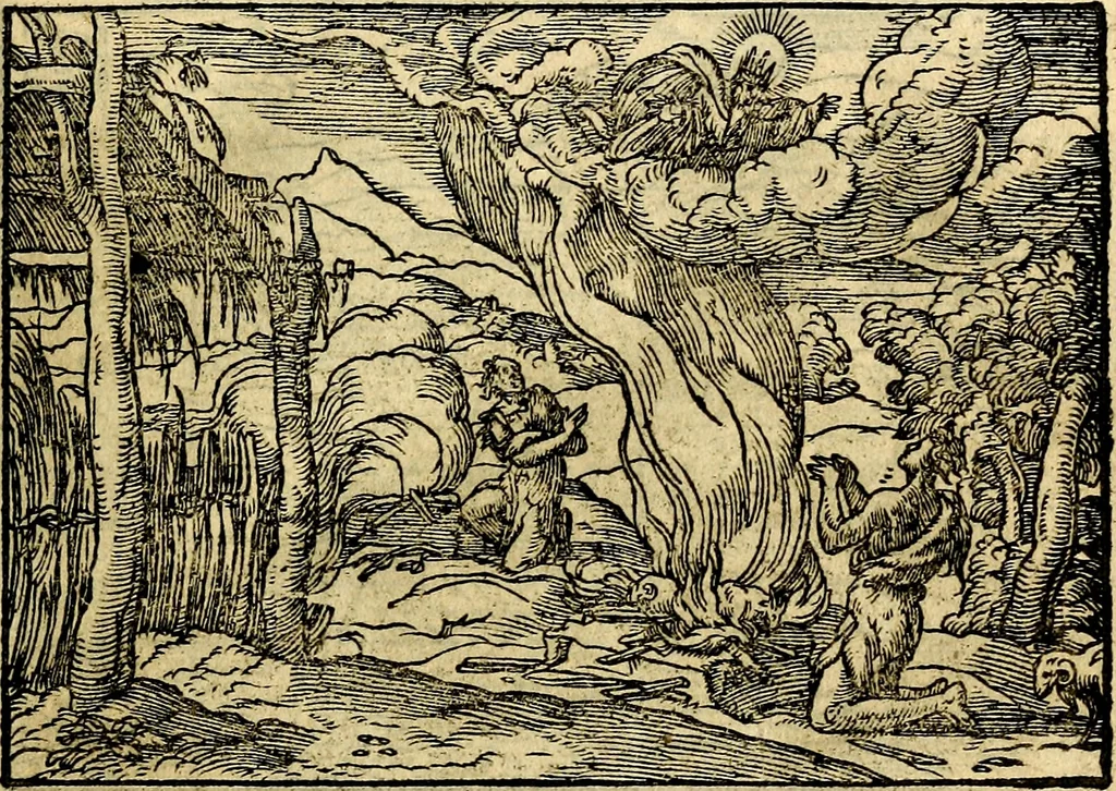 An illustration from Historiarvm memorabilivm ex Genesi descriptio, 1558, leaf 14