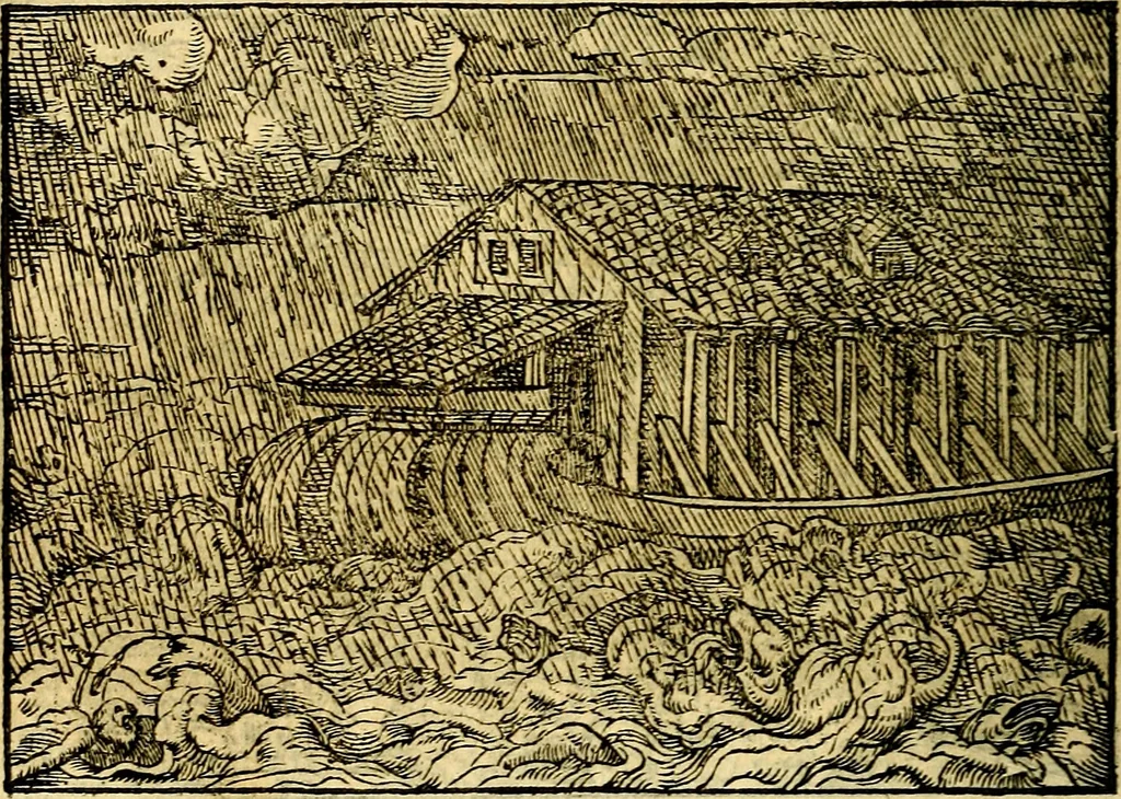 An illustration from Historiarvm memorabilivm ex Genesi descriptio, 1558, leaf 17