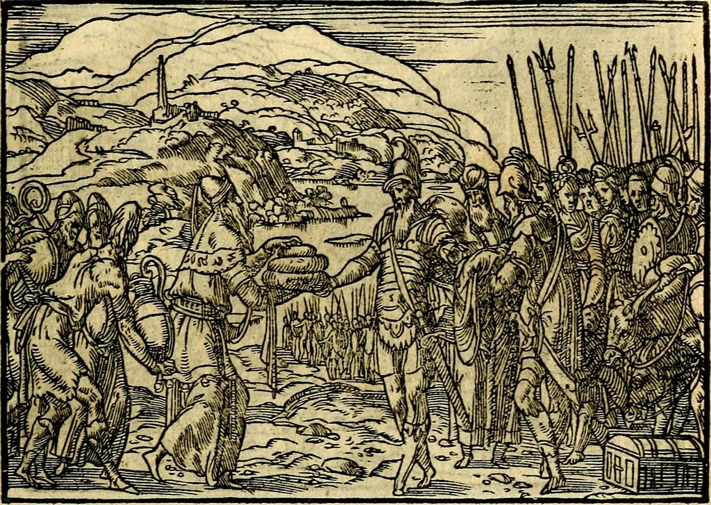 An illustration from Historiarvm memorabilivm ex Genesi descriptio, 1558, leaf 28