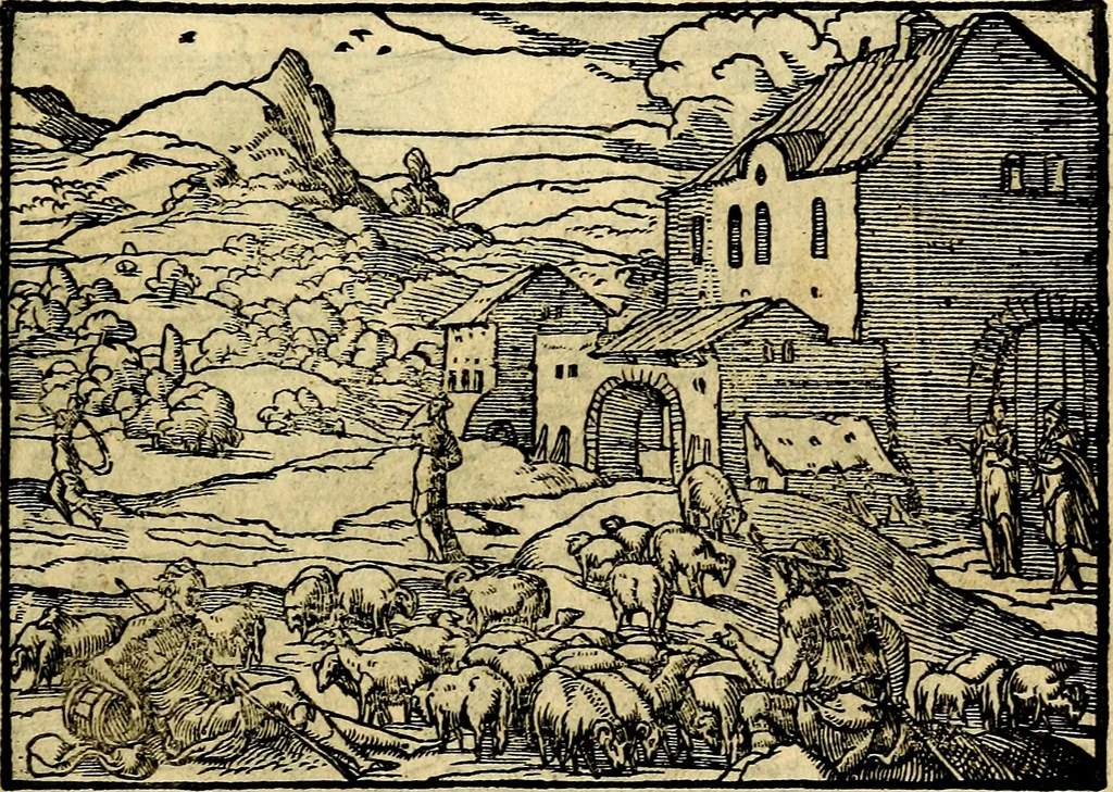 An illustration from Historiarvm memorabilivm ex Genesi descriptio, 1558, leaf 30