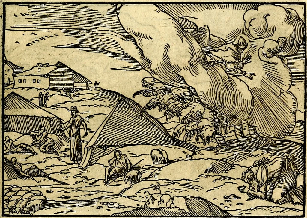 An illustration from Historiarvm memorabilivm ex Genesi descriptio, 1558, leaf 32