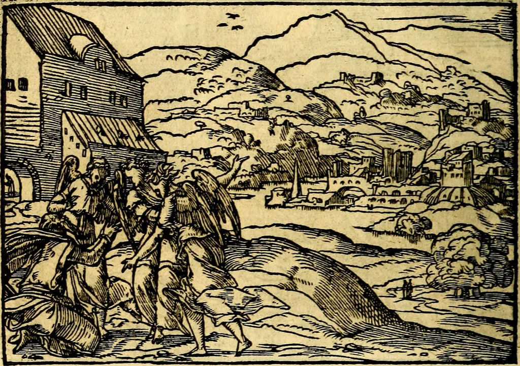 An illustration from Historiarvm memorabilivm ex Genesi descriptio, 1558, leaf 33