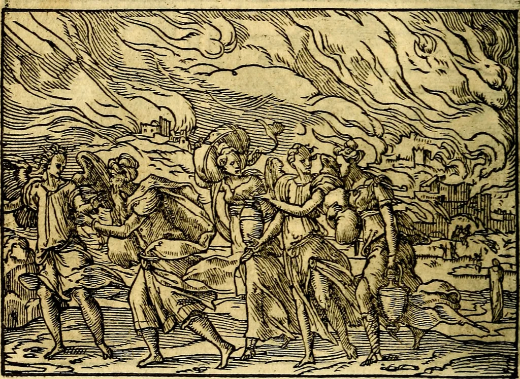 An illustration from Historiarvm memorabilivm ex Genesi descriptio, 1558, leaf 35