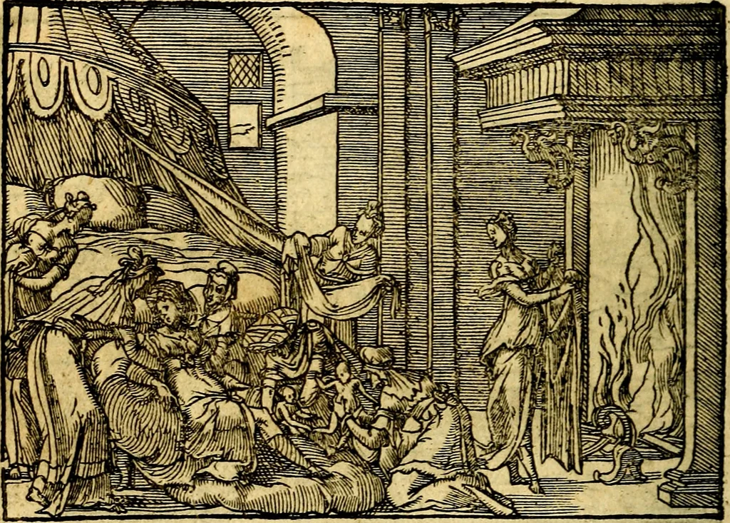 An illustration from Historiarvm memorabilivm ex Genesi descriptio, 1558, leaf 45