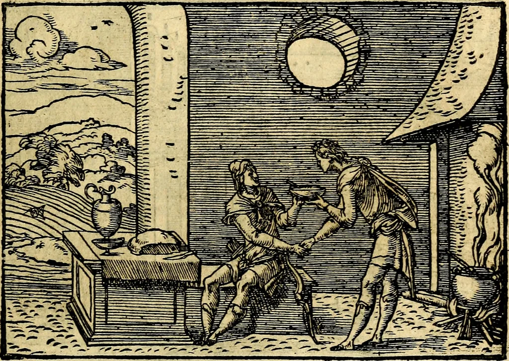 An illustration from Historiarvm memorabilivm ex Genesi descriptio, 1558, leaf 46