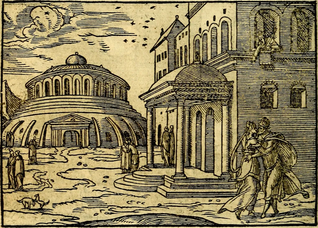An illustration from Historiarvm memorabilivm ex Genesi descriptio, 1558, leaf 47