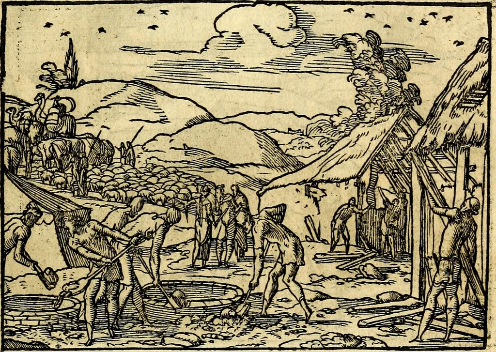 An illustration from Historiarvm memorabilivm ex Genesi descriptio, 1558, leaf 48