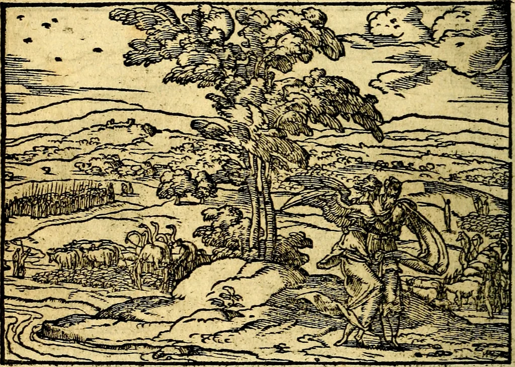 An illustration from Historiarvm memorabilivm ex Genesi descriptio, 1558, leaf 55