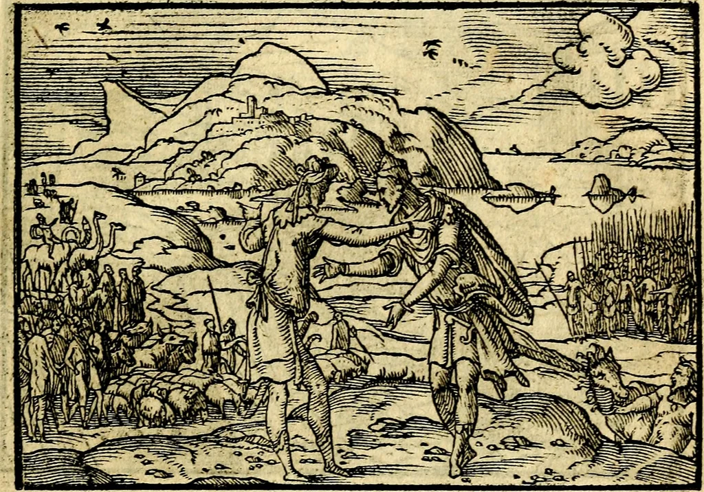 An illustration from Historiarvm memorabilivm ex Genesi descriptio, 1558, leaf 56
