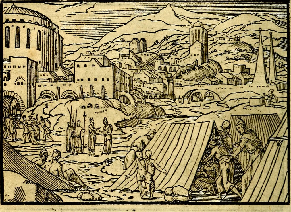An illustration from Historiarvm memorabilivm ex Genesi descriptio, 1558, leaf 57