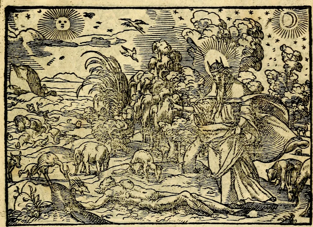 An illustration from Historiarvm memorabilivm ex Genesi descriptio, 1558, leaf 6