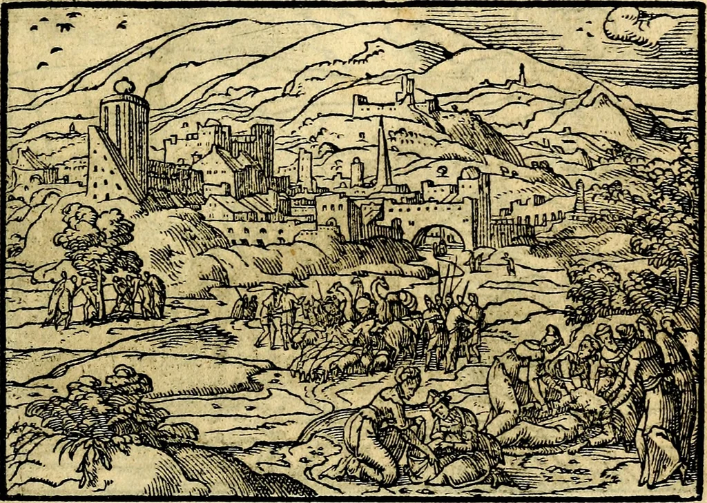 An illustration from Historiarvm memorabilivm ex Genesi descriptio, 1558, leaf 60