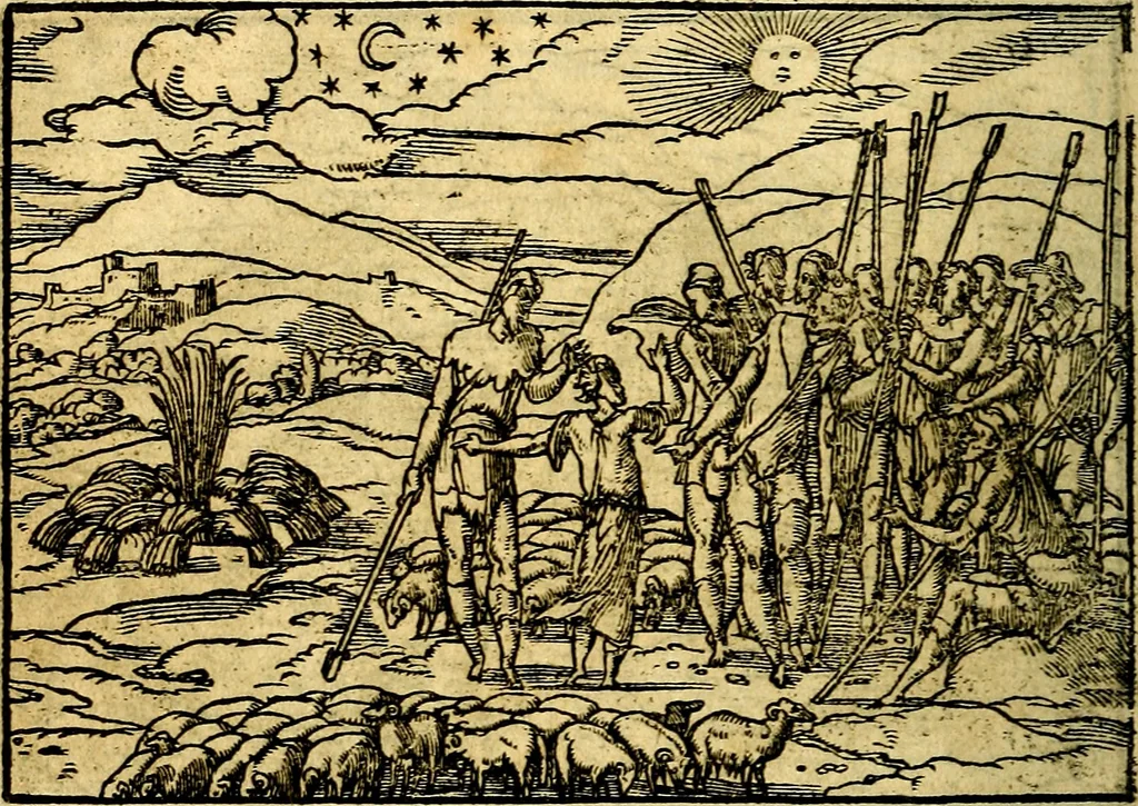 An illustration from Historiarvm memorabilivm ex Genesi descriptio, 1558, leaf 61