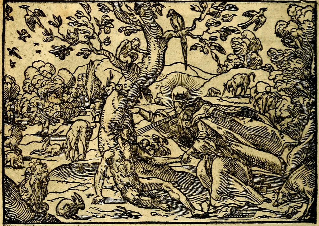 An illustration from Historiarvm memorabilivm ex Genesi descriptio, 1558, leaf 7