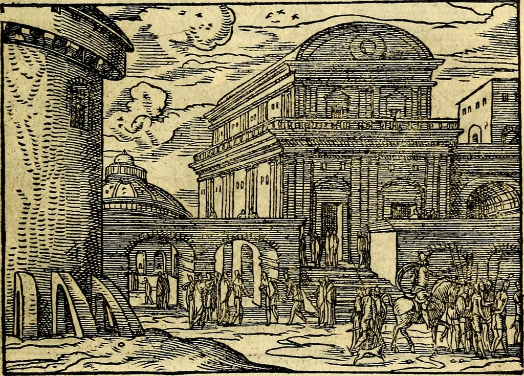 An illustration from Historiarvm memorabilivm ex Genesi descriptio, 1558, leaf 72