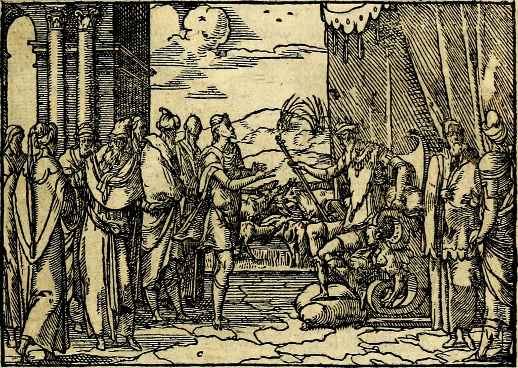 An illustration from Historiarvm memorabilivm ex Genesi descriptio, 1558, leaf 74