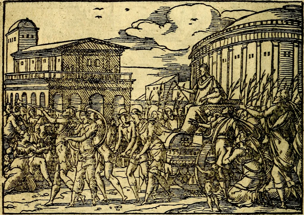 An illustration from Historiarvm memorabilivm ex Genesi descriptio, 1558, leaf 75