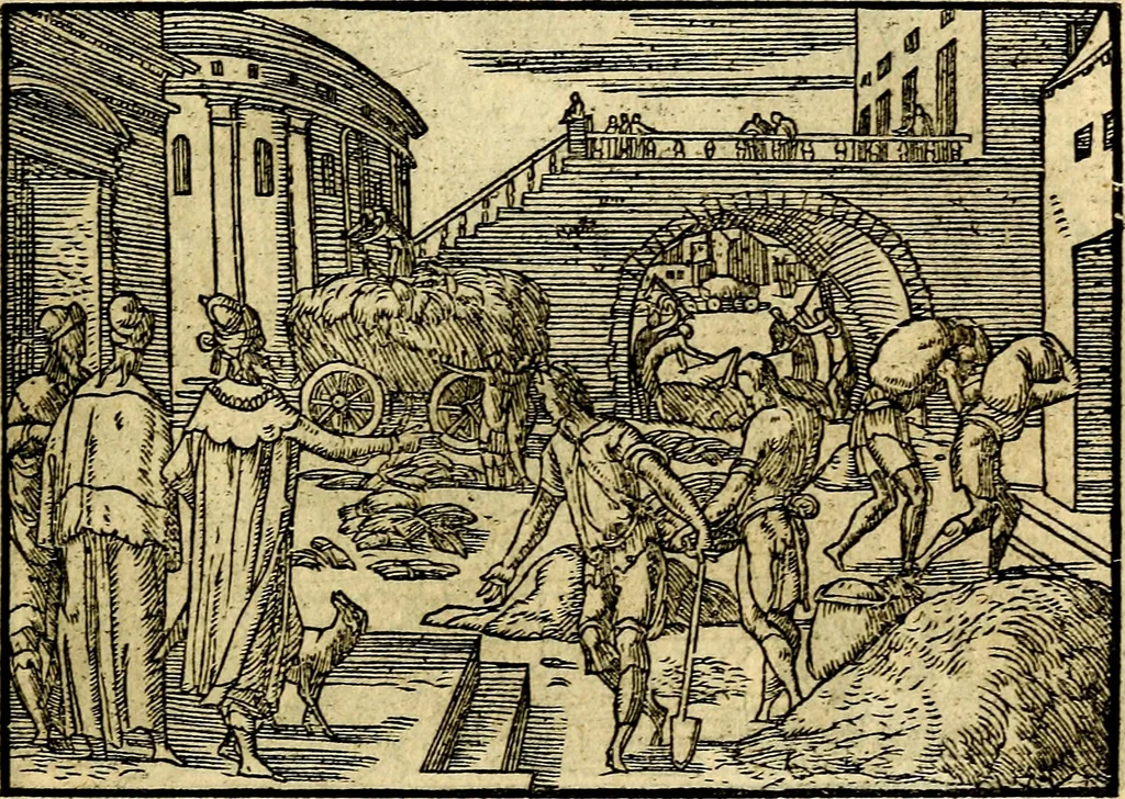 An illustration from Historiarvm memorabilivm ex Genesi descriptio, 1558, leaf 76