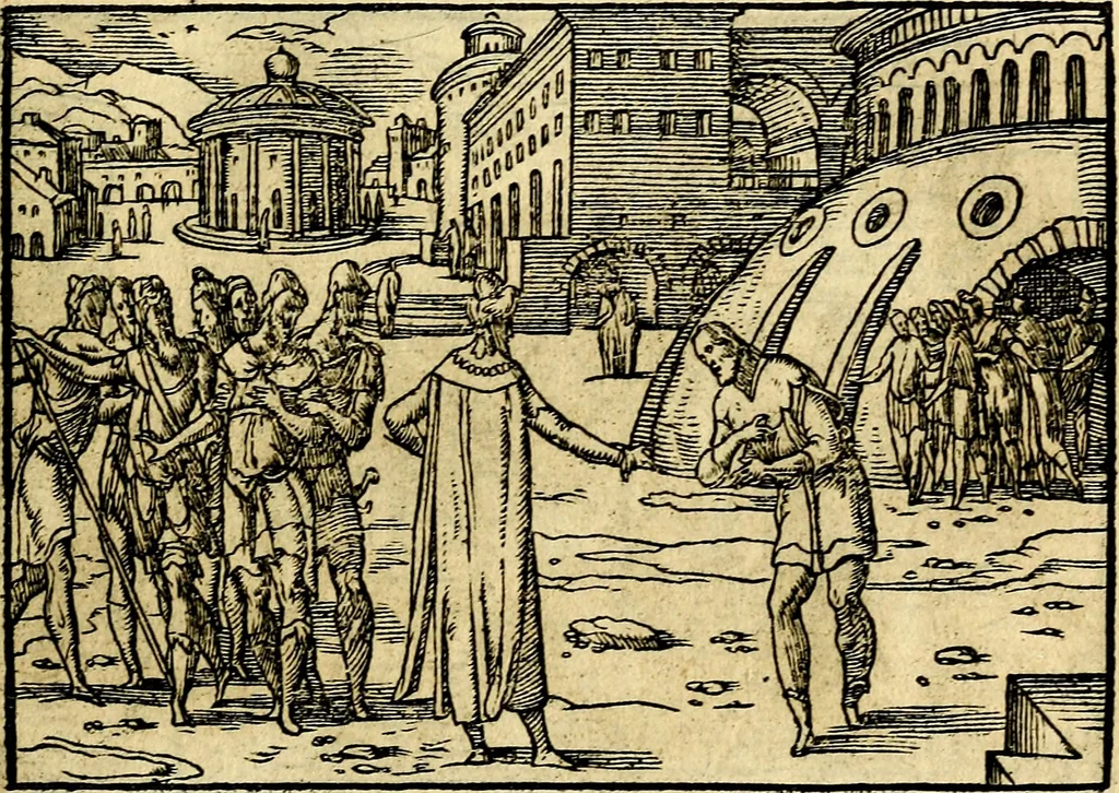 An illustration from Historiarvm memorabilivm ex Genesi descriptio, 1558, leaf 82