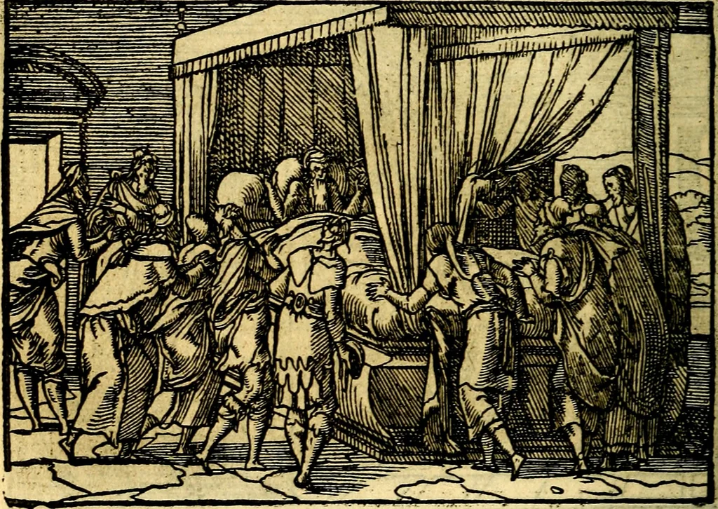 An illustration from Historiarvm memorabilivm ex Genesi descriptio, 1558, leaf 97