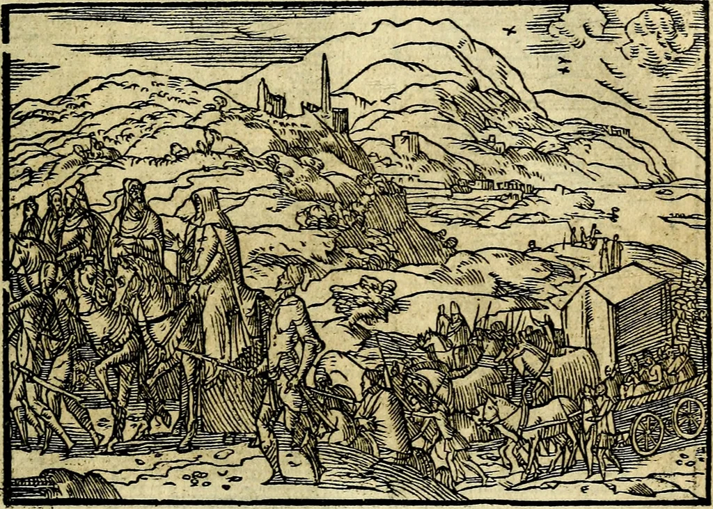An illustration from Historiarvm memorabilivm ex Genesi descriptio, 1558, leaf 98