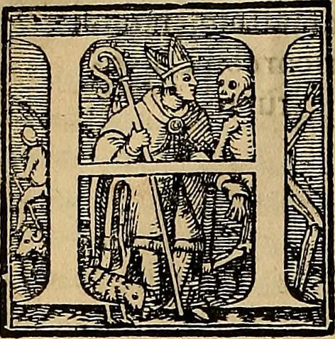 An illustration from Historias de idacio obispo : qve escrivio poco antes qve España se perdiese. De Isidoro, Obispo de Badajoz ... De Sebastiano, Obispo de Salamanca ... De Sampiro, Obispo de Astorga ... De Pelagio, Obispo de Ouiedo ... Nunca hasta agora impressas, con otras notas tocantes a estas historias, y reyes dellas., 1615, leaf 39