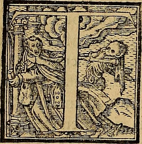 An illustration from Historias de idacio obispo : qve escrivio poco antes qve España se perdiese. De Isidoro, Obispo de Badajoz ... De Sebastiano, Obispo de Salamanca ... De Sampiro, Obispo de Astorga ... De Pelagio, Obispo de Ouiedo ... Nunca hasta agora impressas, con otras notas tocantes a estas historias, y reyes dellas., 1615, leaf 57