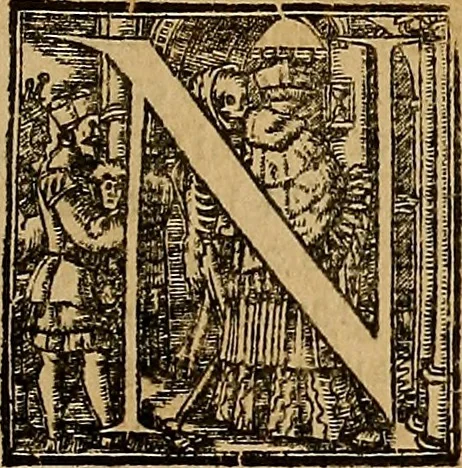 An illustration from Historias de idacio obispo : qve escrivio poco antes qve España se perdiese. De Isidoro, Obispo de Badajoz ... De Sebastiano, Obispo de Salamanca ... De Sampiro, Obispo de Astorga ... De Pelagio, Obispo de Ouiedo ... Nunca hasta agora impressas, con otras notas tocantes a estas historias, y reyes dellas., 1615, leaf 92