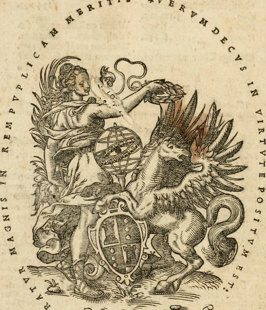 An illustration from Historia vnnd Beschreibung influentischer, elementischer vnd natürlicher Wirckungen, aller fremden vnnd heimischen Erdgewechssen ..., 1578, leaf 195