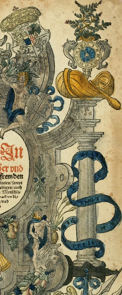 An illustration from Historia vnnd Beschreibung influentischer, elementischer vnd natürlicher Wirckungen, aller fremden vnnd heimischen Erdgewechssen ..., 1578, leaf 4