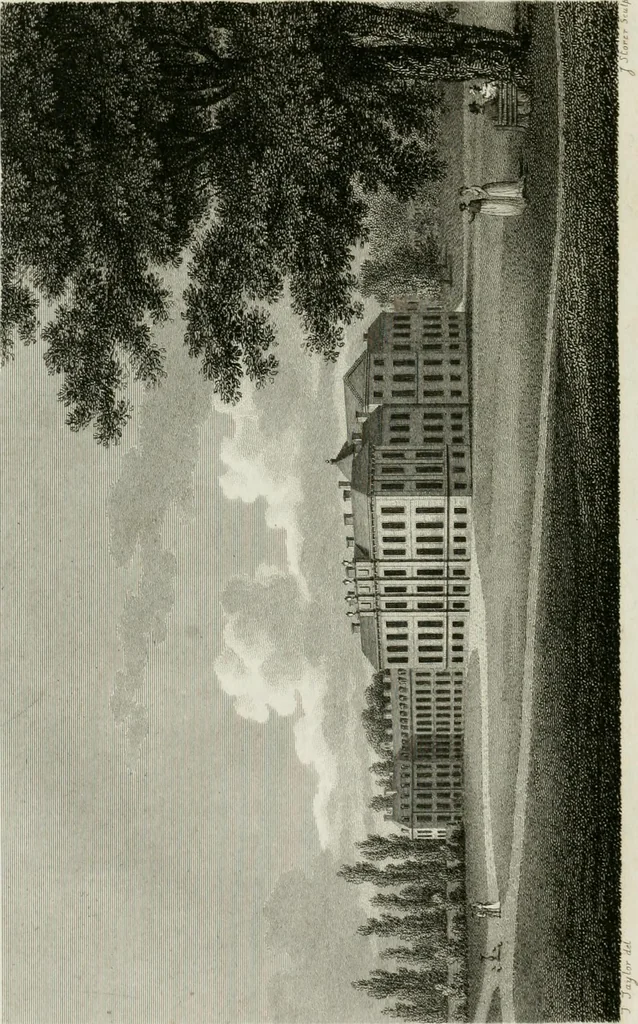 An illustration from A descriptive and historical account of various palaces and public buildings (English and foreign) : with biographical notices of their founders, and other eminent persons, 1821, leaf 133