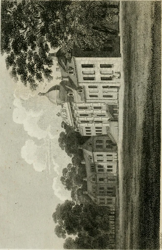An illustration from A descriptive and historical account of various palaces and public buildings (English and foreign) : with biographical notices of their founders, and other eminent persons, 1821, leaf 331