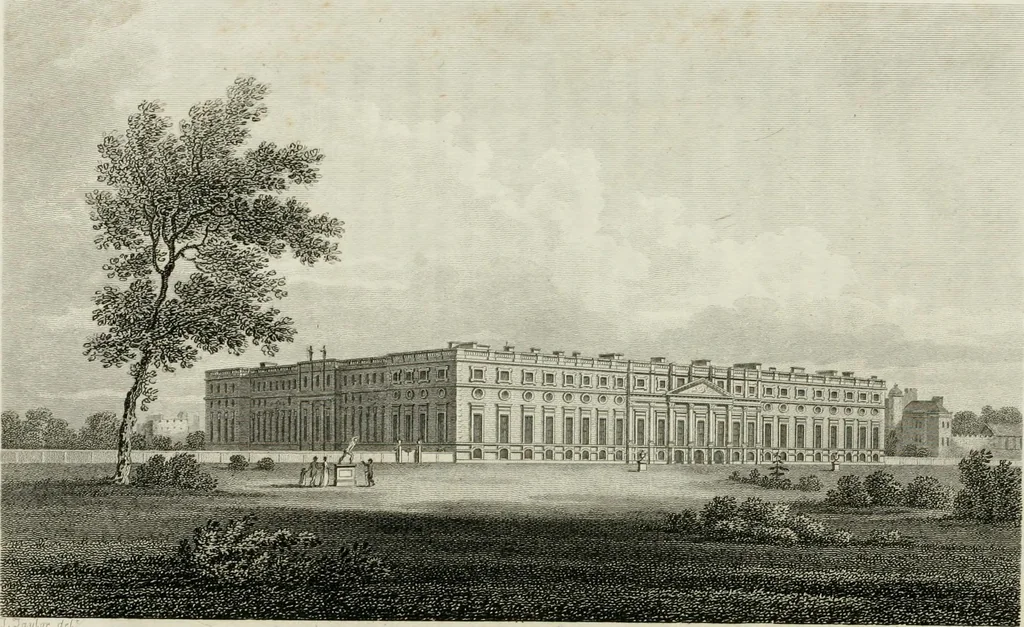 An illustration from A descriptive and historical account of various palaces and public buildings (English and foreign) : with biographical notices of their founders, and other eminent persons, 1821, leaf 341