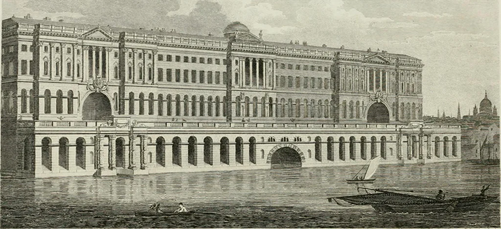 An illustration from A descriptive and historical account of various palaces and public buildings (English and foreign) : with biographical notices of their founders, and other eminent persons, 1821, leaf 81