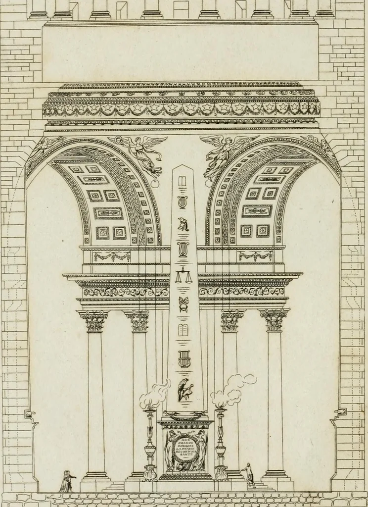 An illustration from A descriptive and historical account of various palaces and public buildings (English and foreign) : with biographical notices of their founders, and other eminent persons, 1821, leaf 9