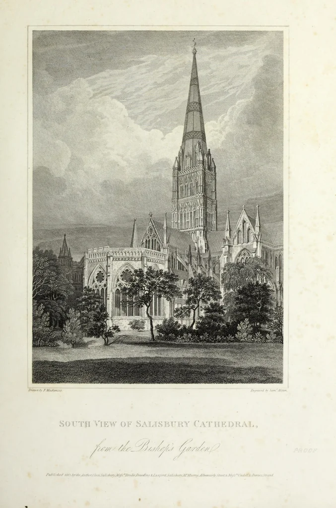An illustration from An historical account of the Episcopal see, and cathedral church, of Sarum, or Salisbury : comprising biographical notices of the bishops : the history of the establishment, from the earliest period : and a description of the monuments : illustrated with engravings, 1814, leaf 126