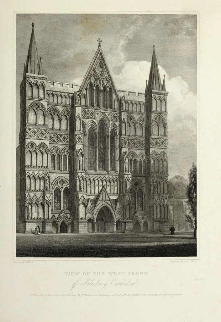 An illustration from An historical account of the Episcopal see, and cathedral church, of Sarum, or Salisbury : comprising biographical notices of the bishops : the history of the establishment, from the earliest period : and a description of the monuments : illustrated with engravings, 1814, leaf 164