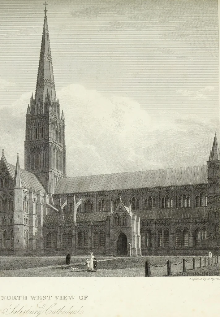 An illustration from An historical account of the Episcopal see, and cathedral church, of Sarum, or Salisbury : comprising biographical notices of the bishops : the history of the establishment, from the earliest period : and a description of the monuments : illustrated with engravings, 1814, leaf 188