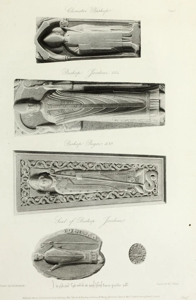 An illustration from An historical account of the Episcopal see, and cathedral church, of Sarum, or Salisbury : comprising biographical notices of the bishops : the history of the establishment, from the earliest period : and a description of the monuments : illustrated with engravings, 1814, leaf 240