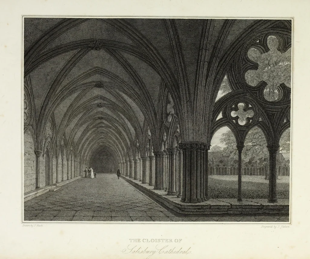An illustration from An historical account of the Episcopal see, and cathedral church, of Sarum, or Salisbury : comprising biographical notices of the bishops : the history of the establishment, from the earliest period : and a description of the monuments : illustrated with engravings, 1814, leaf 282