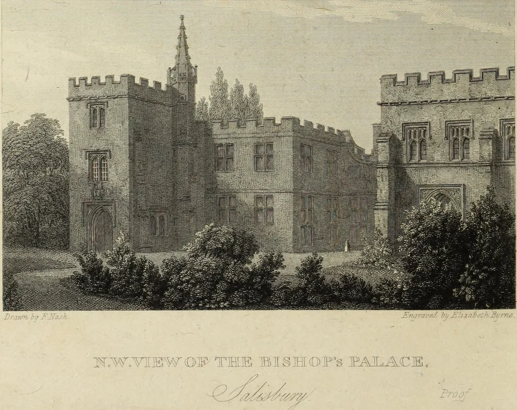 An illustration from An historical account of the Episcopal see, and cathedral church, of Sarum, or Salisbury : comprising biographical notices of the bishops : the history of the establishment, from the earliest period : and a description of the monuments : illustrated with engravings, 1814, leaf 293