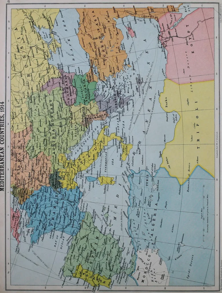 An illustration from An historical atlas of modern Europe from 1789-1914, with an historical and explanatory text, 1915, leaf 34