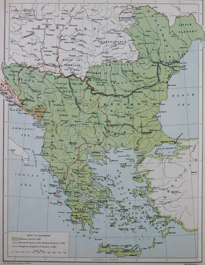 An illustration from An historical atlas of modern Europe from 1789-1914, with an historical and explanatory text, 1915, leaf 50