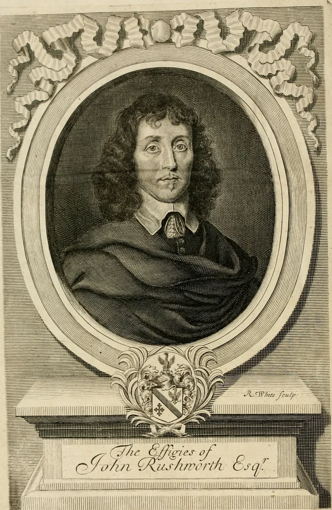 An illustration from Historical collections of private passages of state, weighty matters in law, remarkable proceedings in five parliaments : beginning the sixteenth year of King James. anno 1618, and ending the fifth year of King Charls [sic], anno 1629, 1659, leaf 5
