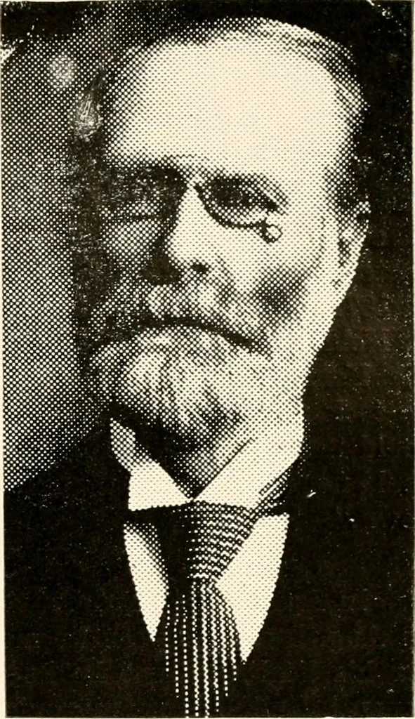 An illustration from Historical data and life sketches of the deceased ministers of the Indiana Conference of the Evangelical Association, 1835 to 1915, 1915, leaf 154
